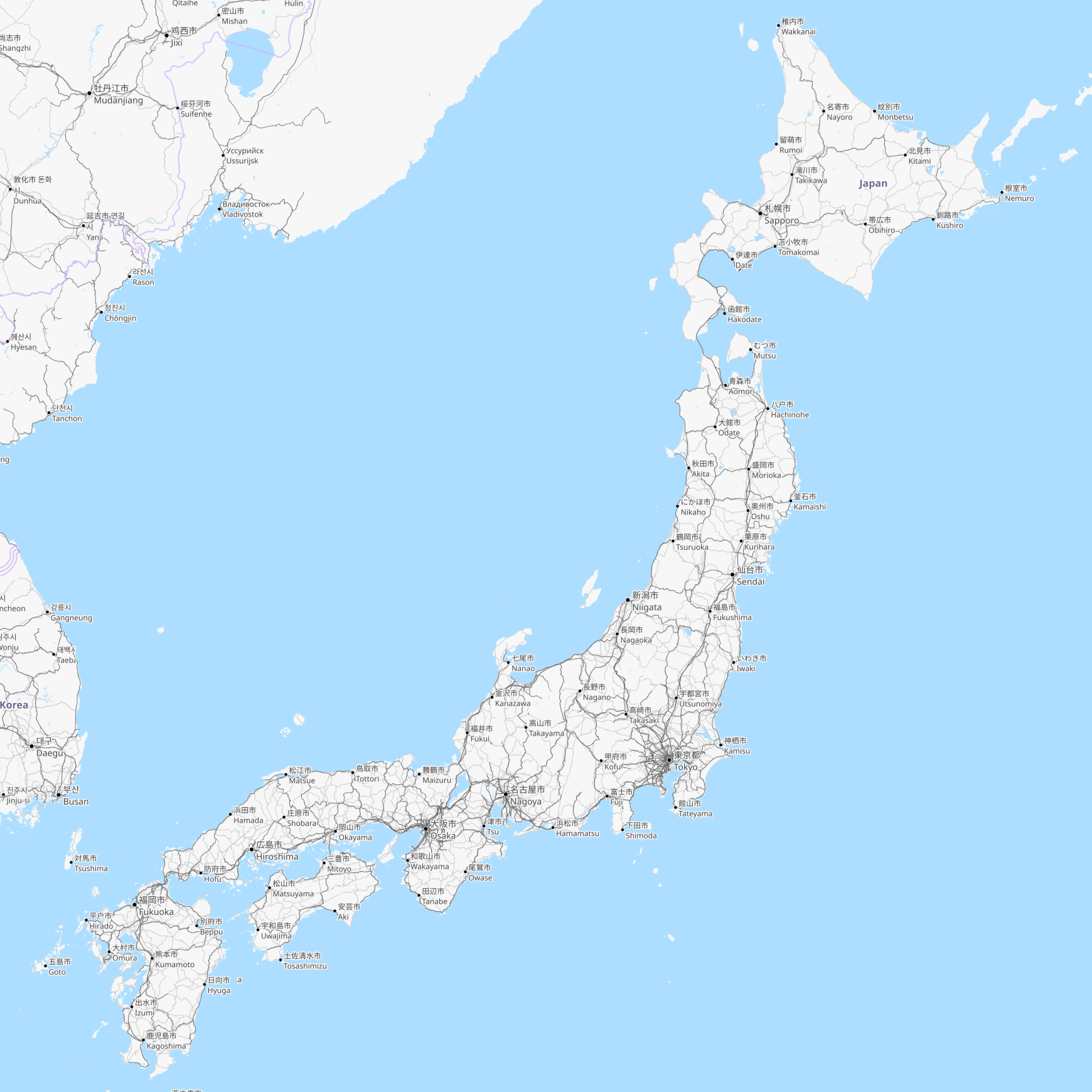 Demonstration of a script to make - Japanmap Core 